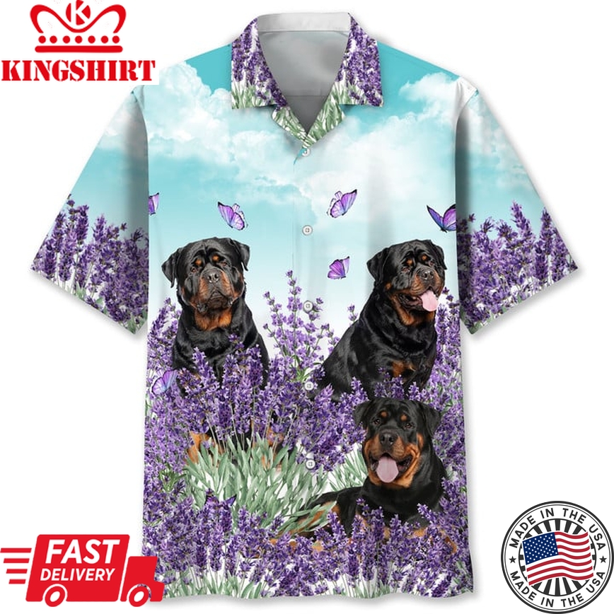 Rottweiler Lavender Hawaii Shirt