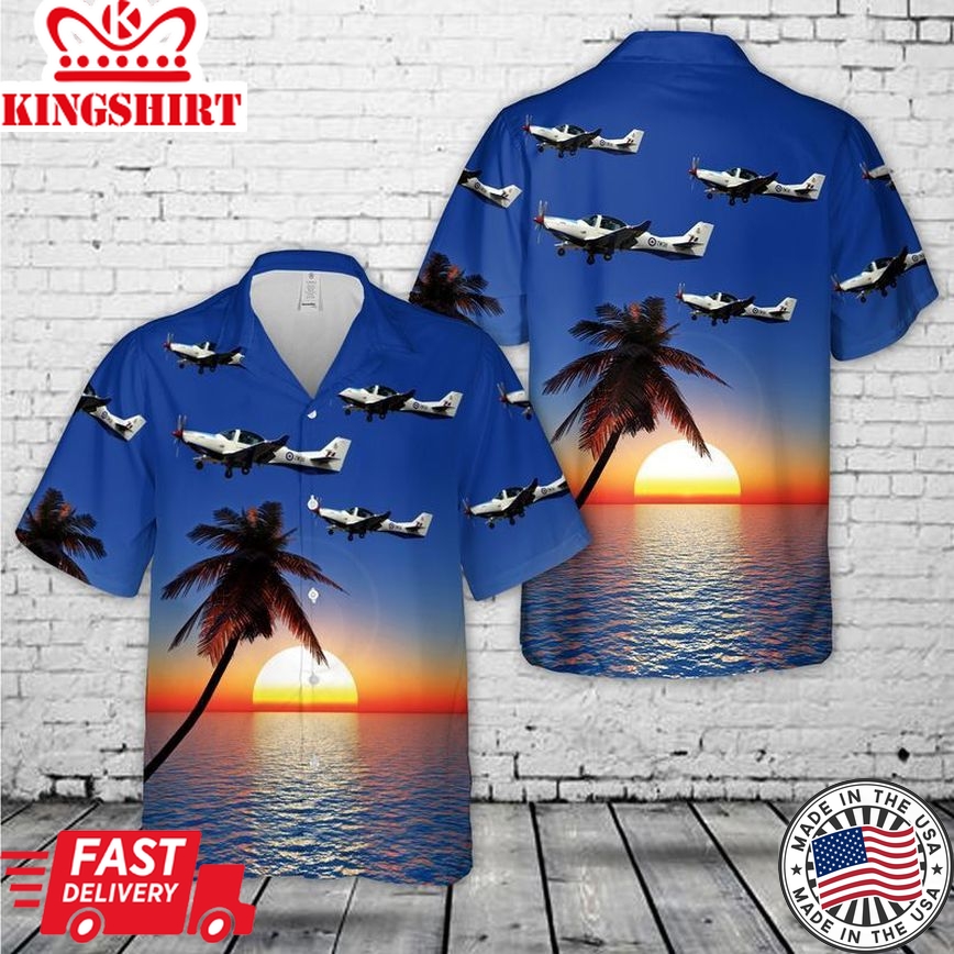 Royal Air Force Grob G120Tp Prefect T1 Cn 11129 Trendy Hawaiian Shirt