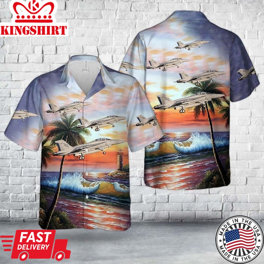 Royal Australian Air Force A44-207 Trendy Hawaiian Shirt For Men