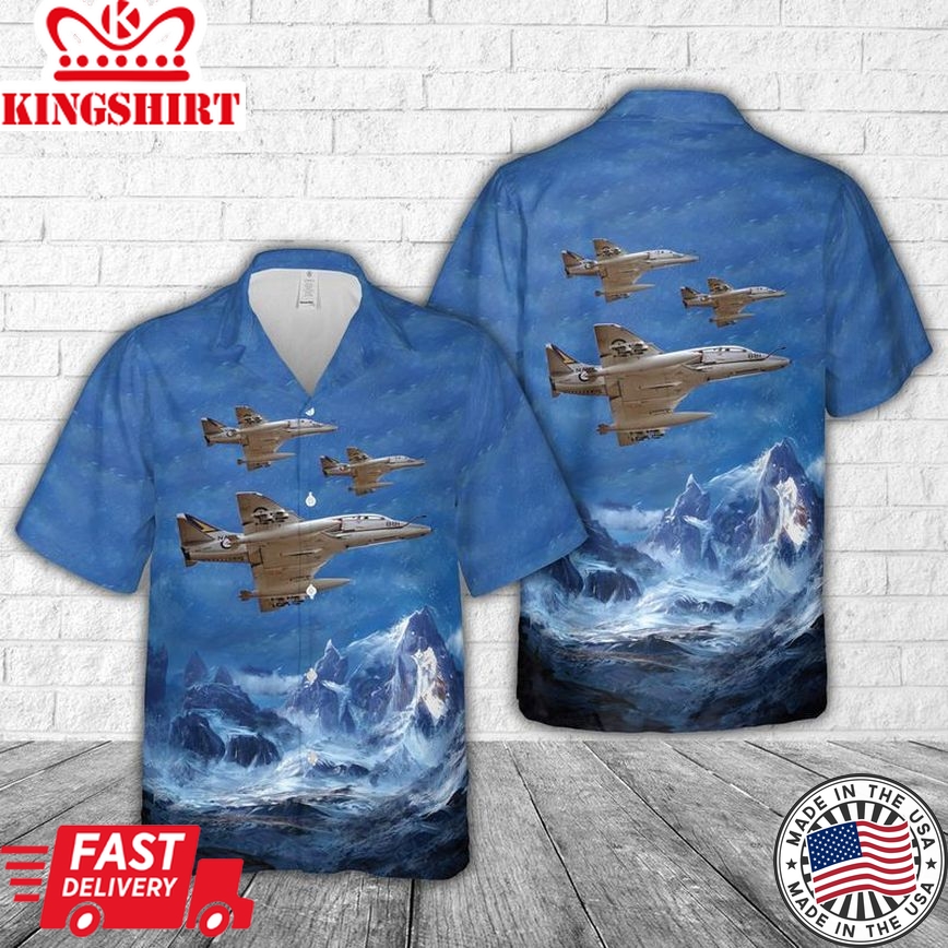 Royal Australian Navy (Ran) Mcdonnell Douglas Ta-4G Skyhawk Trendy Hawaiian Shirt