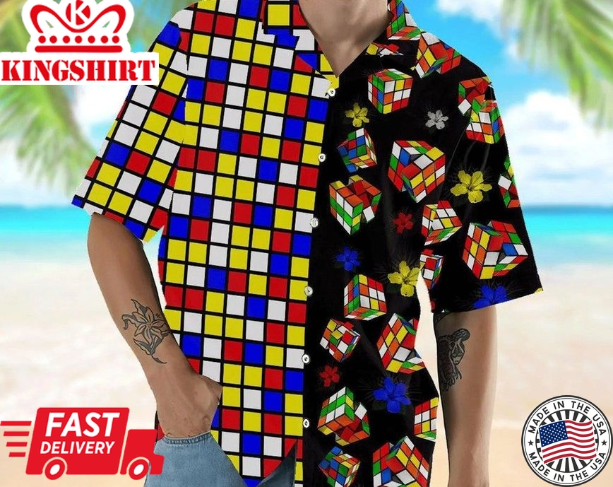 Rubik 3D All Over Printed Hawaii Shirt, Group Hawaii Shirt Summer Gifts, Gifts For Bachelor Party, Best Gifts For Men, Gift For Family.