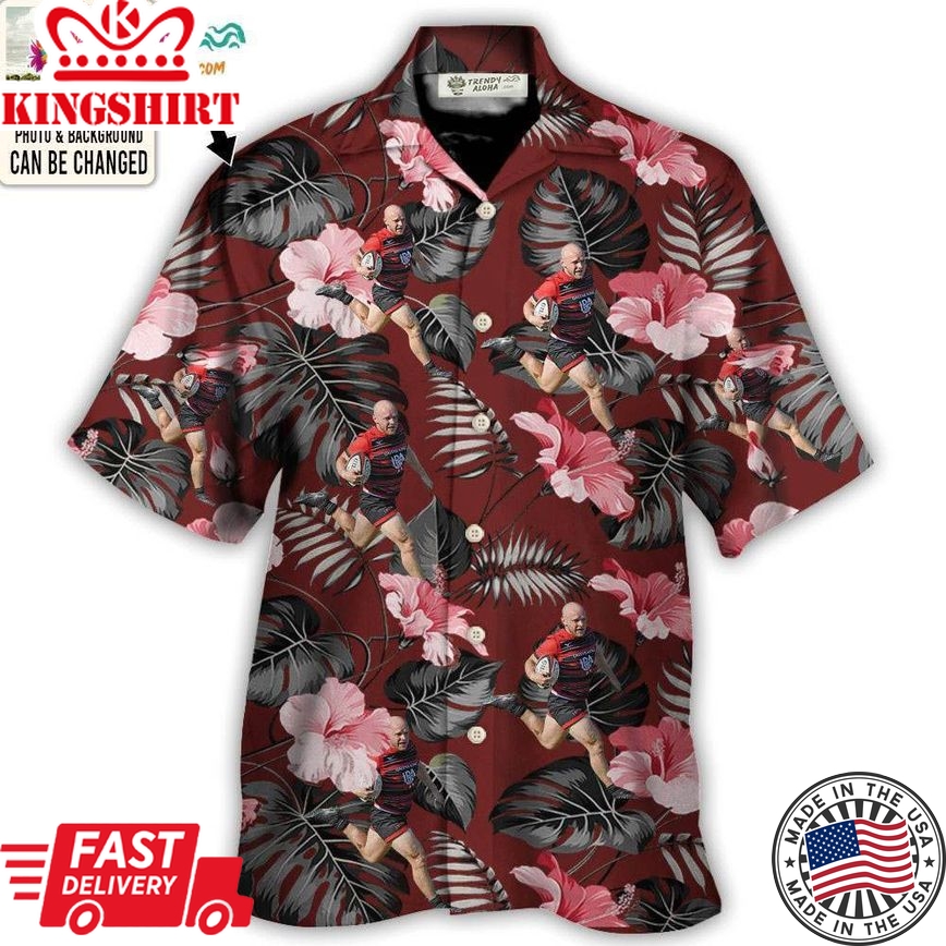 Rugby You Want Tropical Style Custom Photo - Hawaiian Shirt - Personalized Photo Gifts Hawaiian Shirt