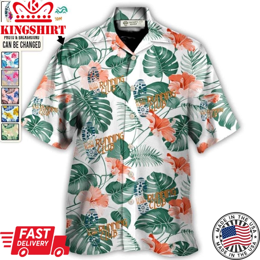 Running Club You Want Tropical Style Custom Photo - Hawaiian Shirt - Personalized Photo Gifts Hawaiian Shirt