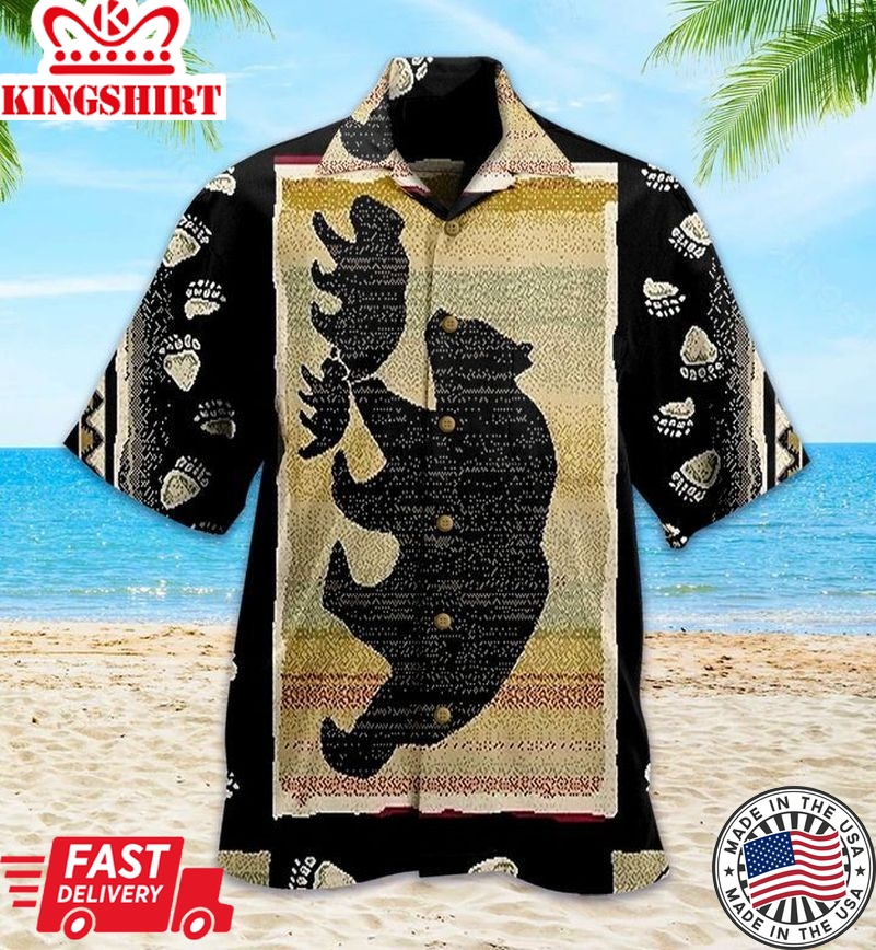 Rustic Bear Vintage Trendy Hawaiian Shirt 3D Summer Gifts