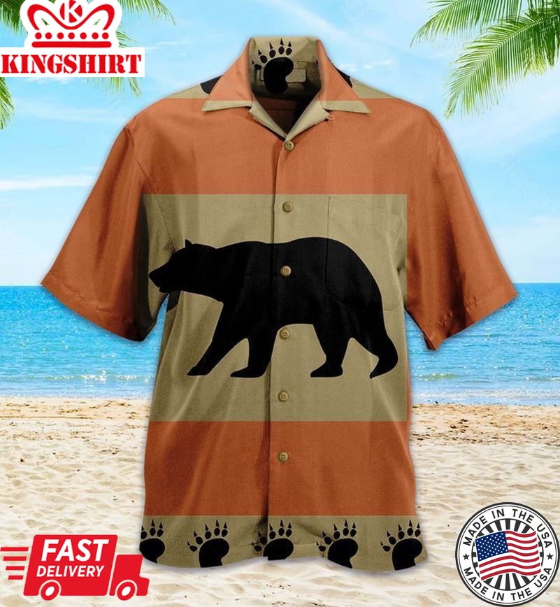 Rustic Deer Moose And Bear Brown Trendy Hawaiian Shirt 3D Summer Gifts