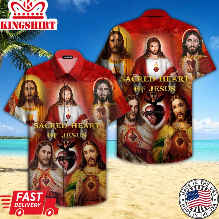 Sacred Heart Of Jesus Aloha Hawaiian Shirts For Men And Women |