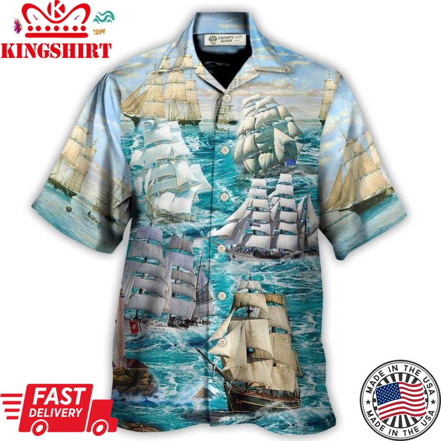 Sail Flying Cloud Under Sea Hawaiian Shirt