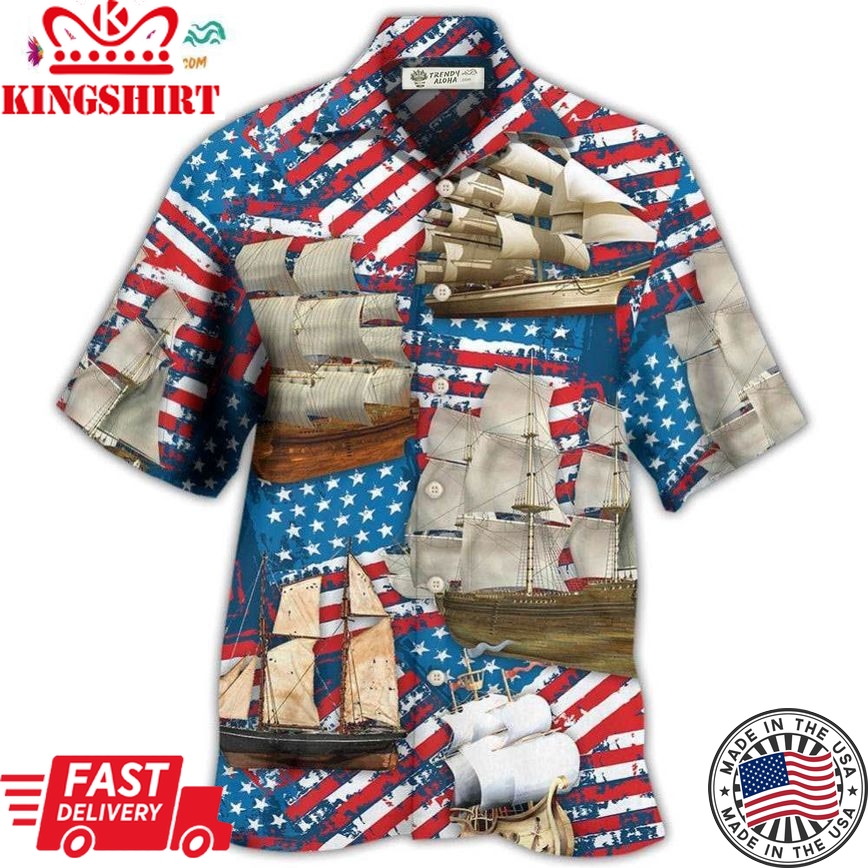 Sailing America Independence Day Hawaiian Shirt