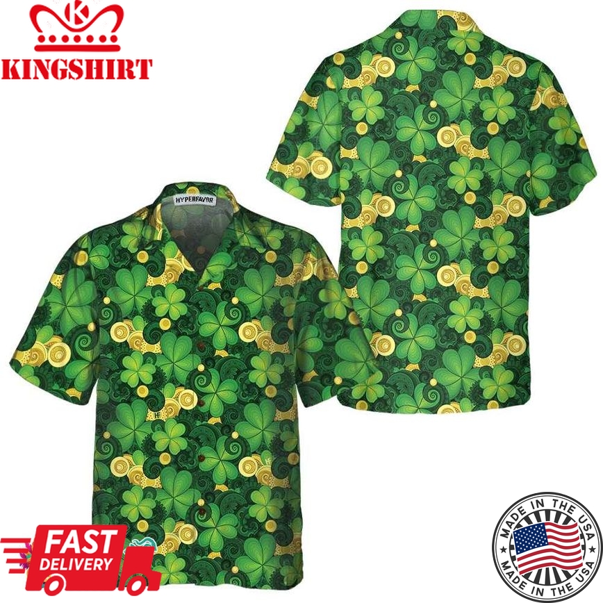 Saint Patrick's Day Hawaiian Shirt, St. Patricks Day Shirt, Cool St Patrick's Day Gift