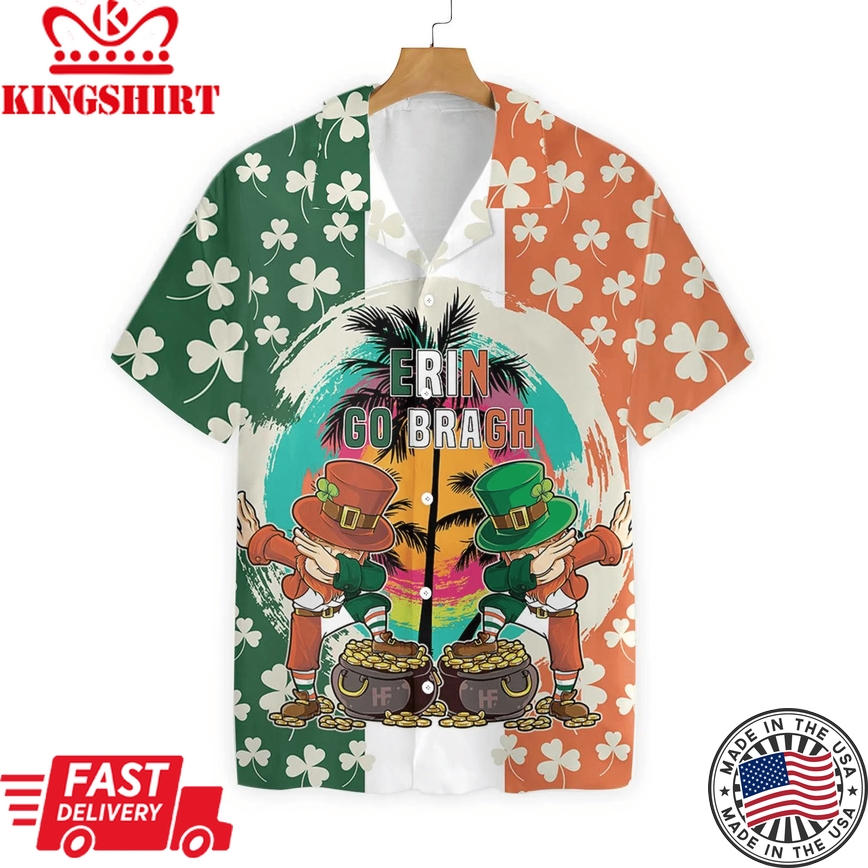 Saint Patrick's Day Leprechaun Shamrock Irish Hawaiian Shirts Aloha Hawaii Shirt Aloha Shirt For Summer