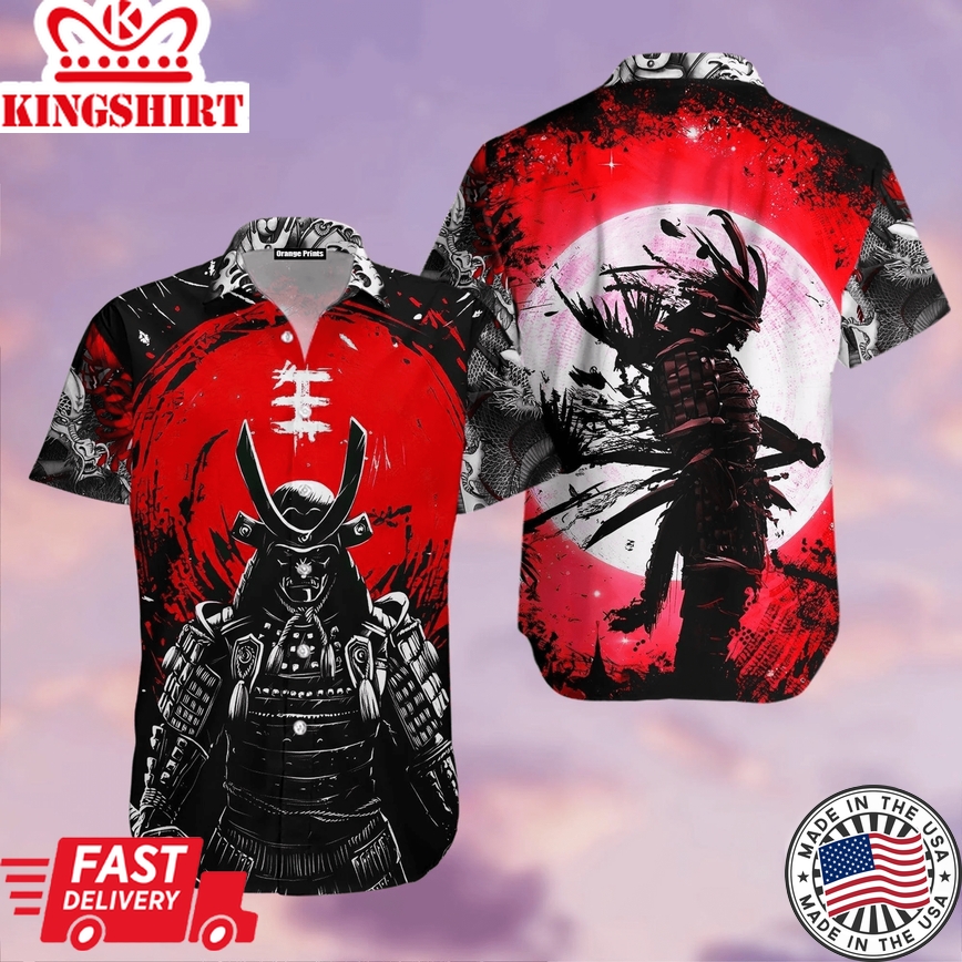 Samurai Trendy Hawaiian Shirt For