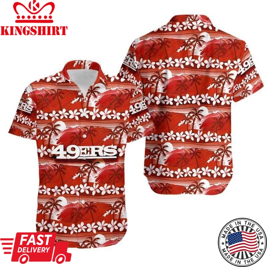 San Francisco 49Ers Coconut Trees NFL Gift For Fan Hawaii Shirt And Short