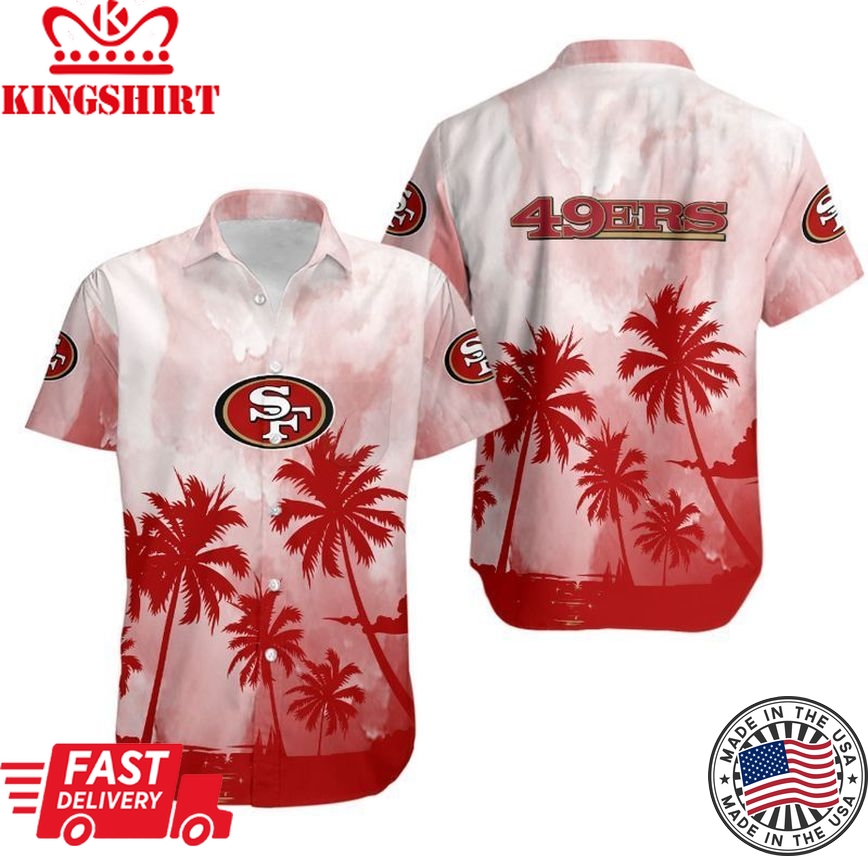 San Francisco 49Ers Coconut Trees NFL Gift For Fan Hawaiian Shirt & Short