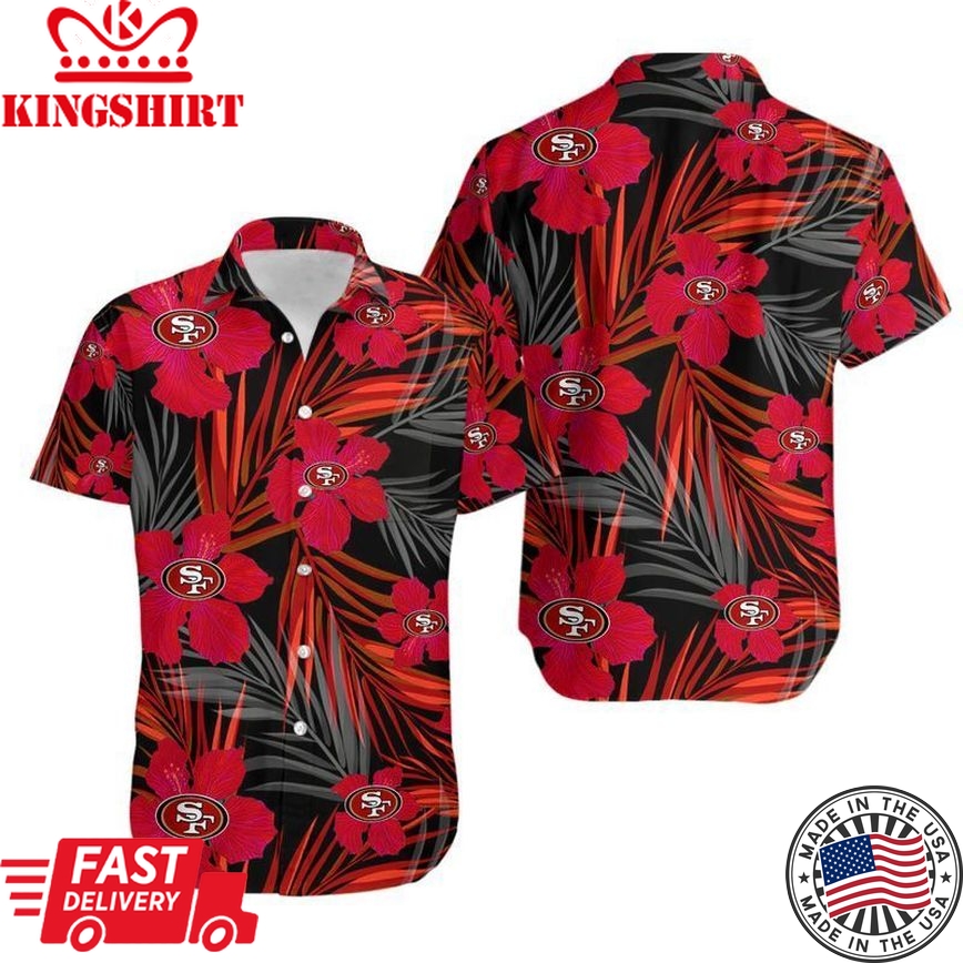 San Francisco 49Ers Flower Hawaii Shirt And Shorts Summer Collection