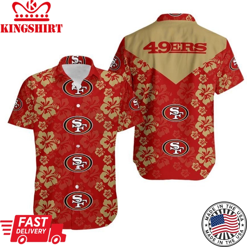 San Francisco 49Ers Flowers Hawaii Shirt And Shorts Summer Collection