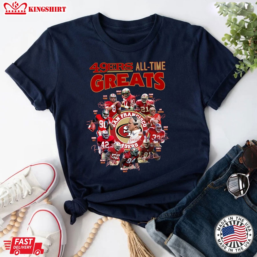 San Francisco 49ers Members All-Time Greats T-Shirt