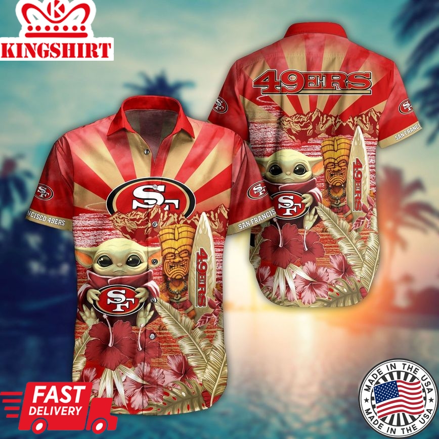 San Francisco 49Ers NFL Baby Yoda Hawaiian 2023