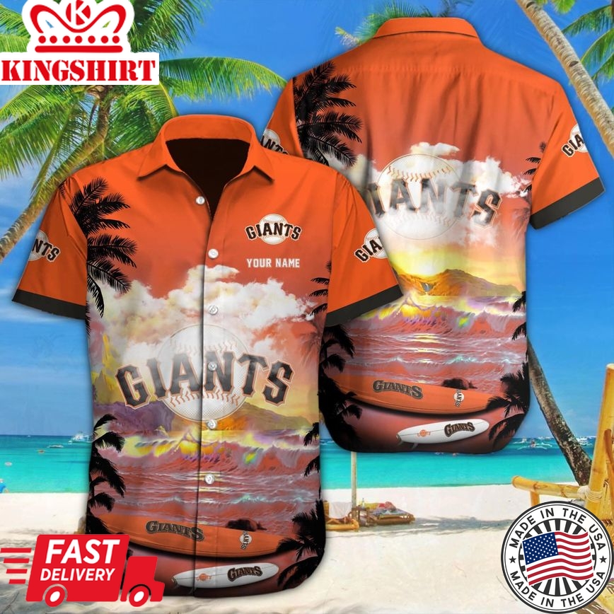 San Francisco Giants Aloha Shirt With Custom Name