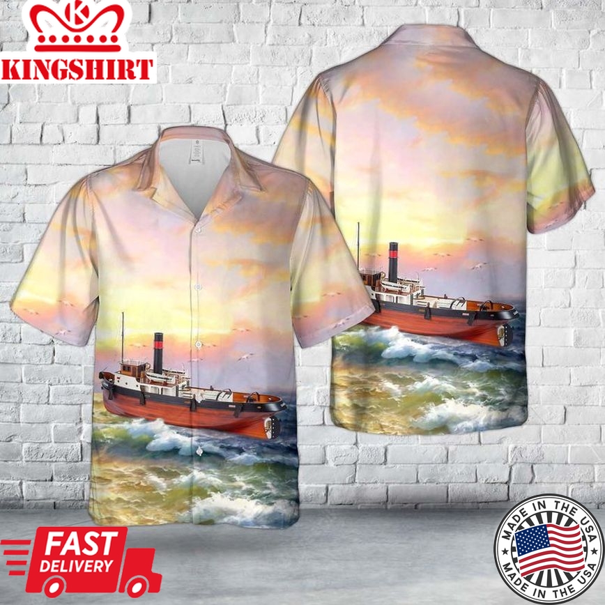 Sanson Tugboat Trendy Hawaiian Shirt