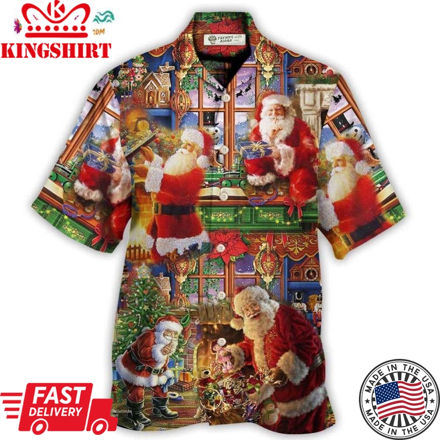 Santa Claus Christmas Merry Xmas Hawaiian Shirt