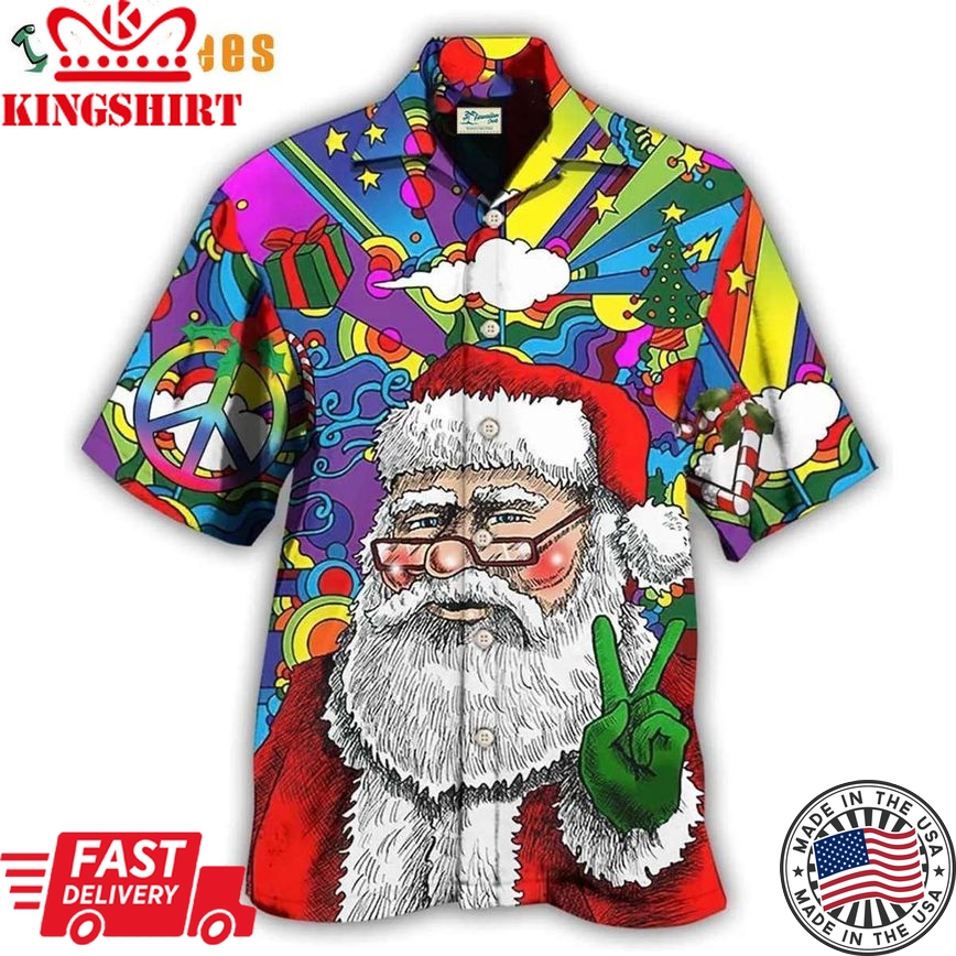 Santa Elk Christmas, Santa Trendy Hawaiian Shirt Perfect Gifts For Your Loved Ones