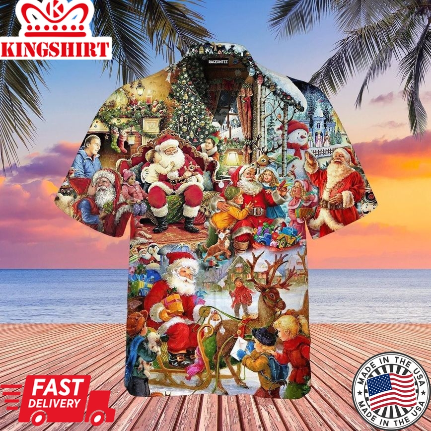 Santa Is Delivering Love Trendy Hawaiian Shirt For