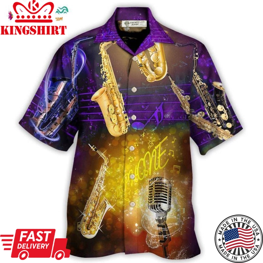 Saxophone Music All Night For Only You Hawaiian Shirt