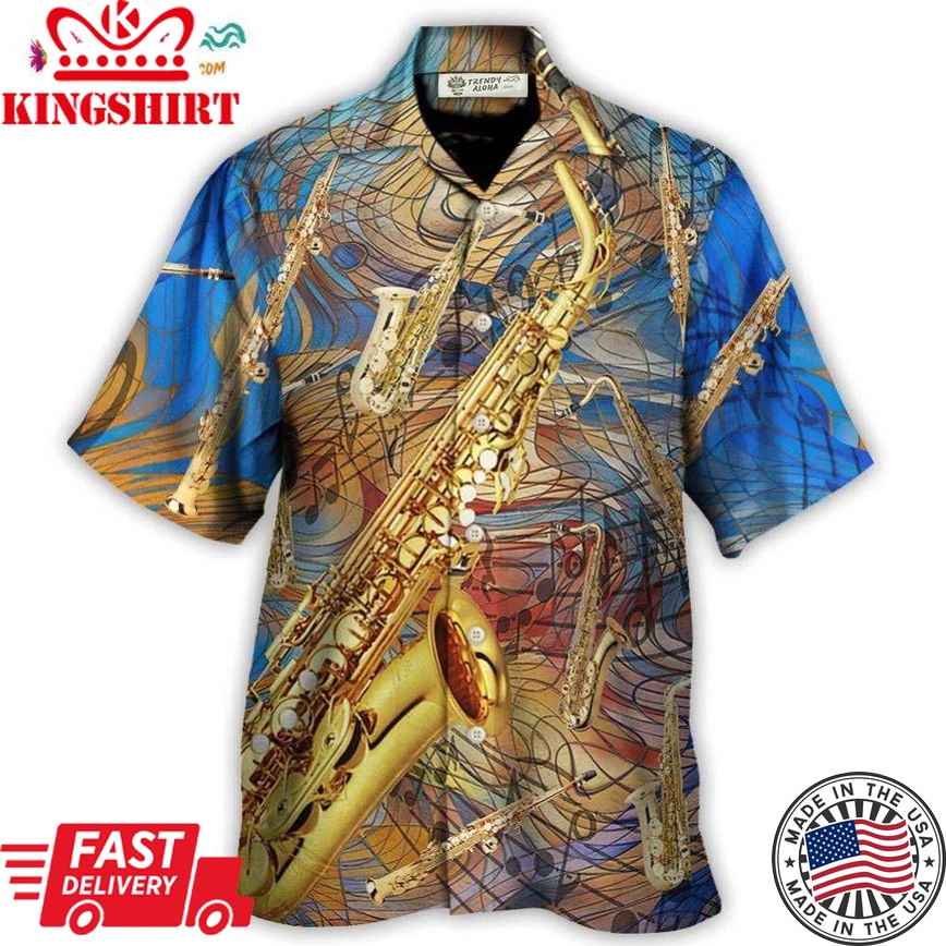 Saxophone Music See The Sound Hawaiian Shirt