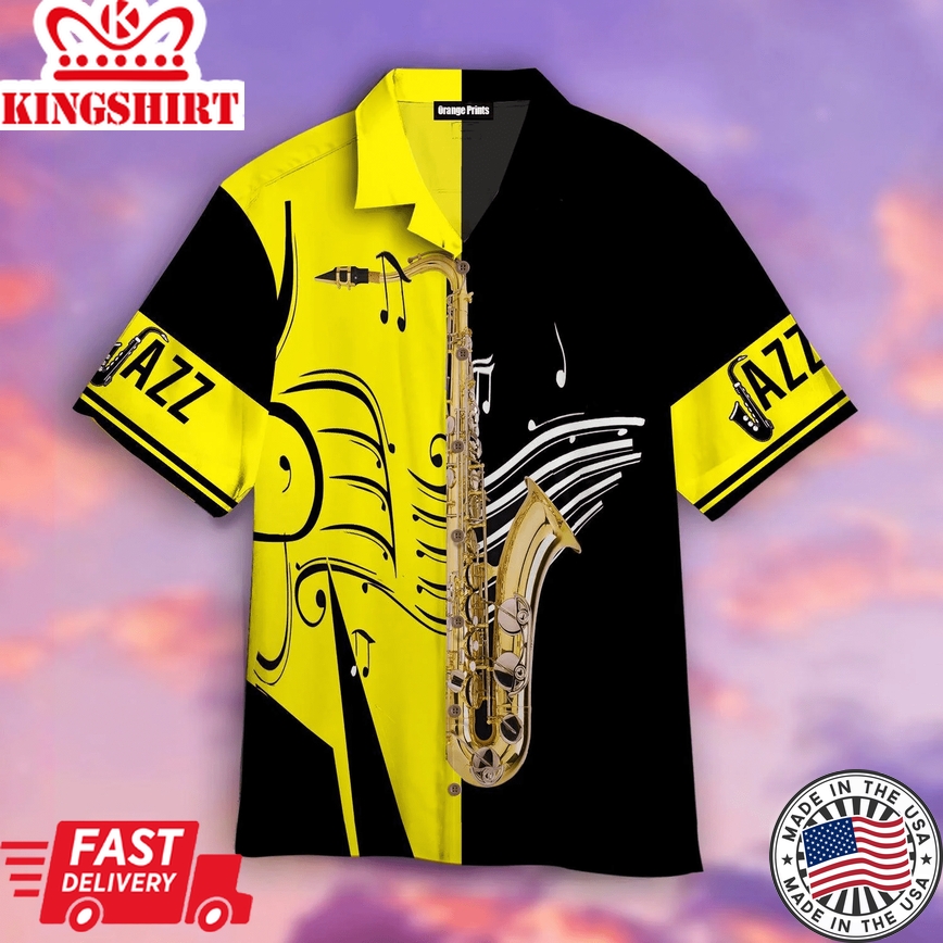 Saxophone Music Trendy Hawaiian Shirt For