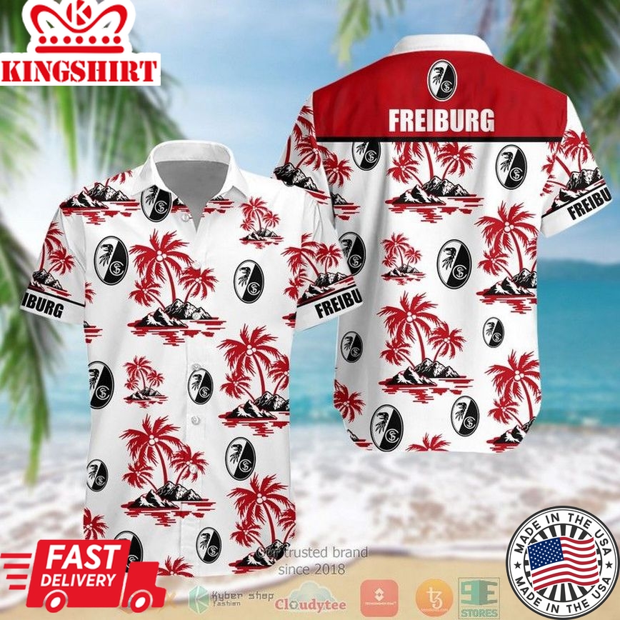 Sc Freiburg Coconut Tree Trendy Hawaiian Shirt Aloha Shirt