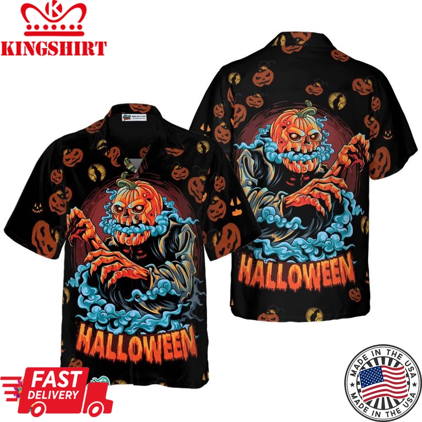 Scary Pumpkin For Halloween Night Hawaiian Shirt