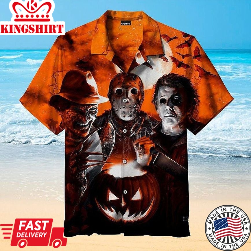 Sceaming Funny Halloween Trendy Hawaiian Shirt