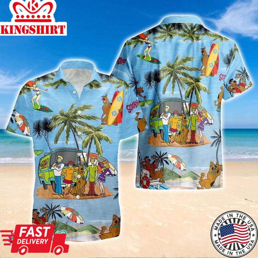 Scooby-Doo Hawaiian Shirt - A Fun Addition To Your Family's Summer Beach Wardrobe