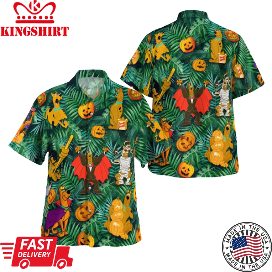 Scooby-Doo Hawaiian Shirt Scooby-Doo Halloween Disguise Hawaii Shirt Amazing Scooby-Doo Aloha Shirt