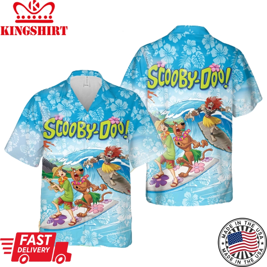 Scooby-Doo Hawaiian Shirt Scooby-Doo Surfing Monster Hawaii Shirt Scooby Doo Aloha Shirt