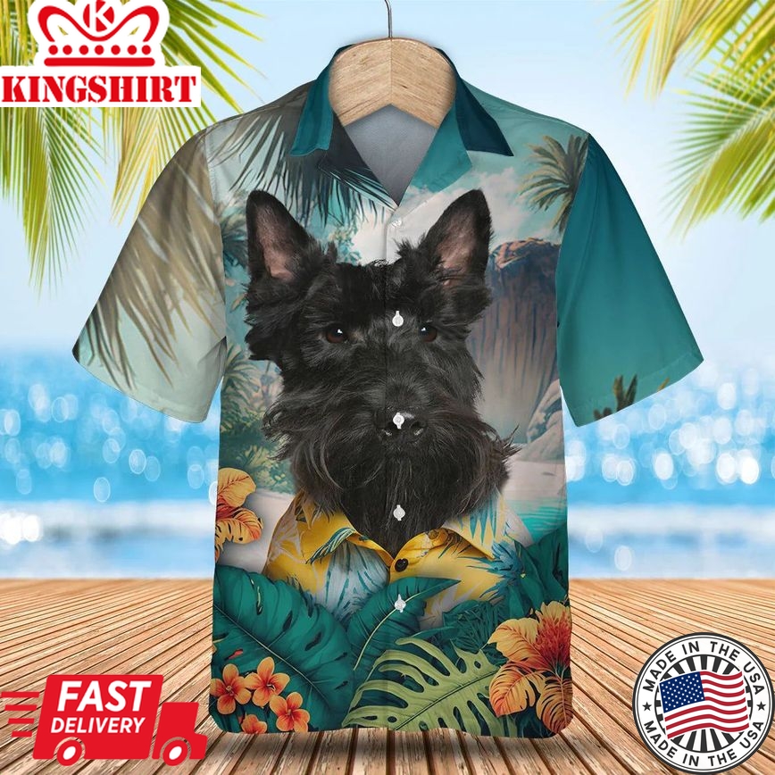 Scottish Terrier Paradise Breeze - Explore Hawaii in Style with this Exquisite Shirt