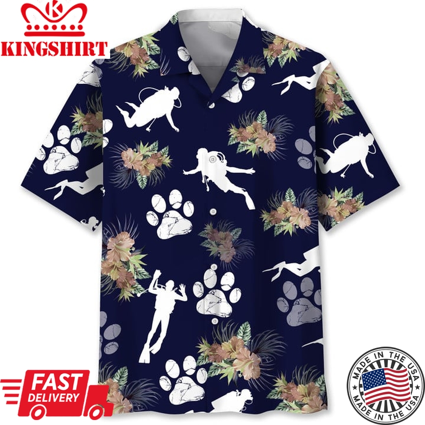 Scuba Diving Dog Tropical Hawaii Shirt