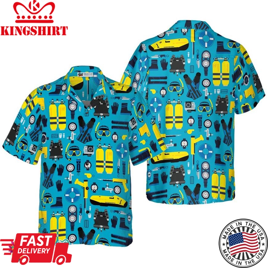 Scuba Diving Gear Hawaiian Shirt