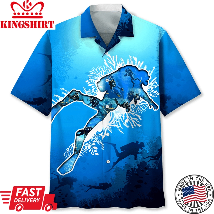 Scuba Diving Hawaiian Beach Trendy Hawaiian Shirt