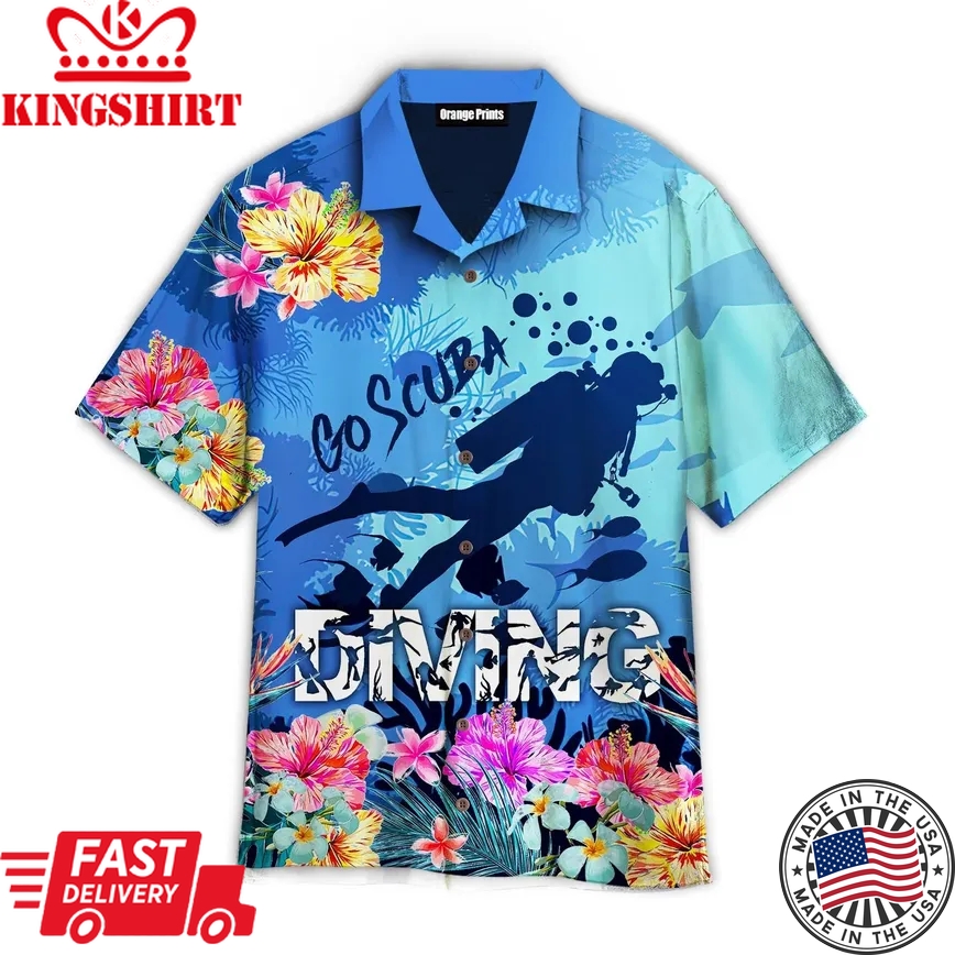 Scuba Diving Trendy Hawaiian Shirt