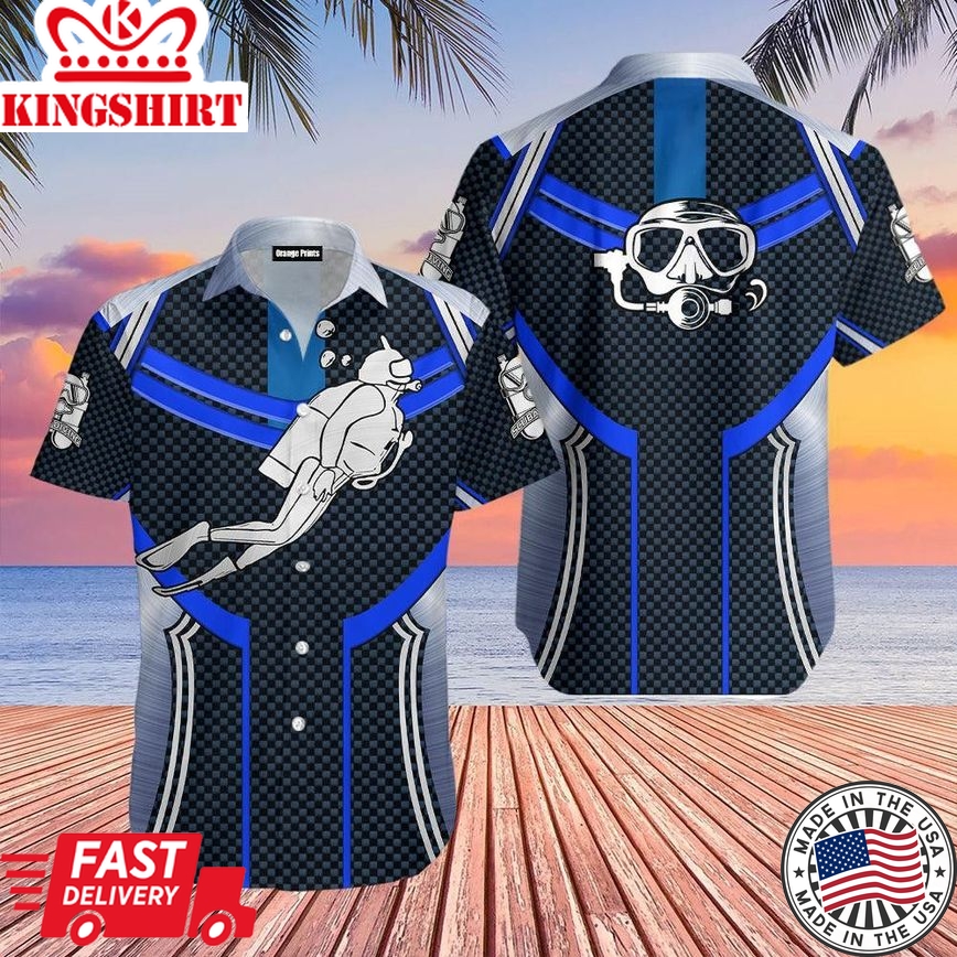 Scuba Diving Trendy Hawaiian Shirt For