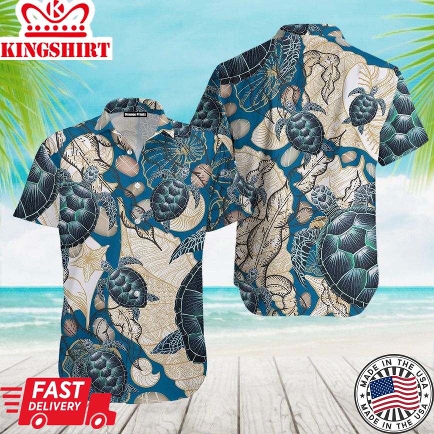 Sea Turtle Trendy Hawaiian Shirt