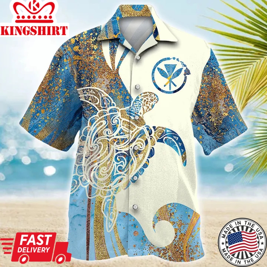 Sea Turtle Trendy Hawaiian Shirt For Men And Women, Turtle Lovers Trendy Hawaiian Shirt, Animal Lovers Shirt, Beach Life Shirt