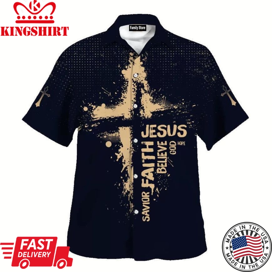 Seraphic Shoreline: Revelations of Jesus' Love on Divine Aloha Shirt