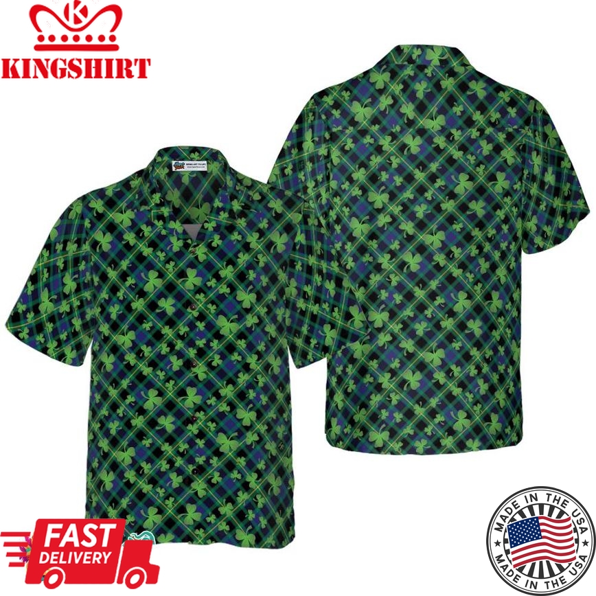 Shamrock Seamless Pattern Hawaiian Shirt