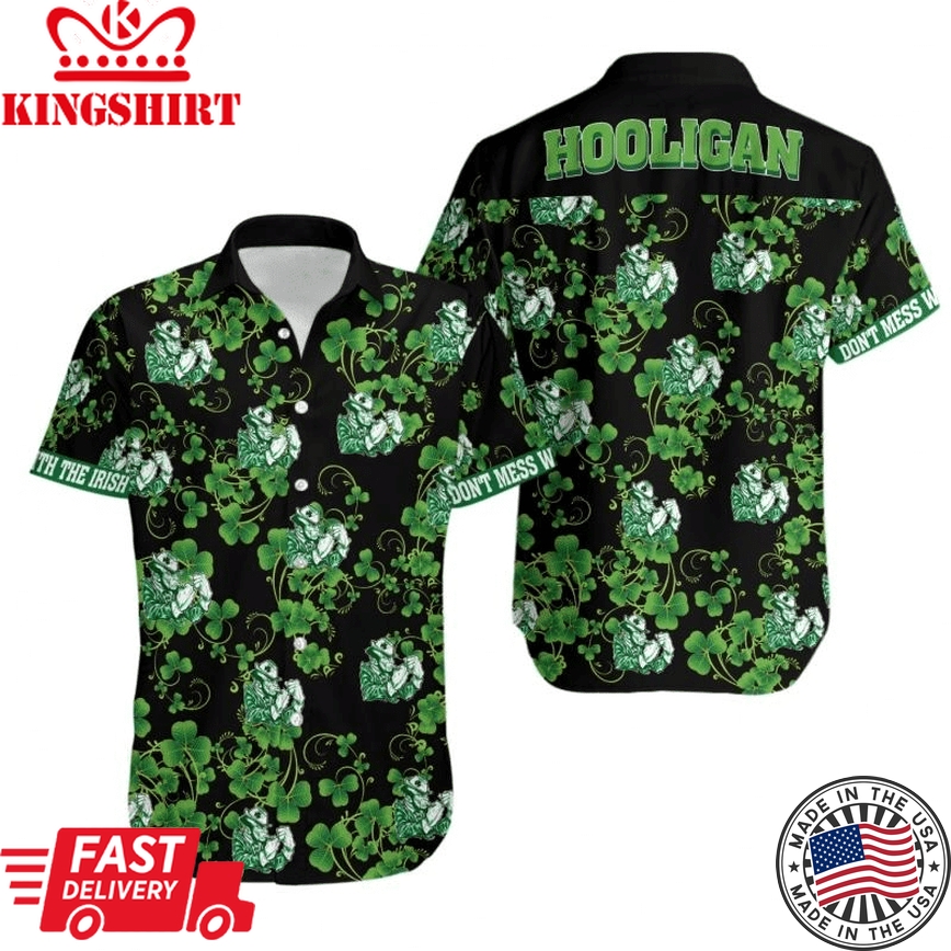 Shamrock Waves: St. Patrick's Day Hawaiian Shirt