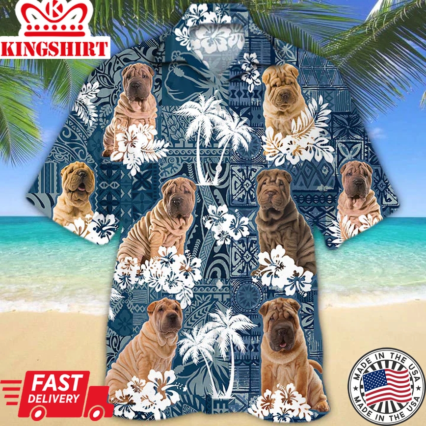 Shar Pei Trendy Hawaiian Shirt