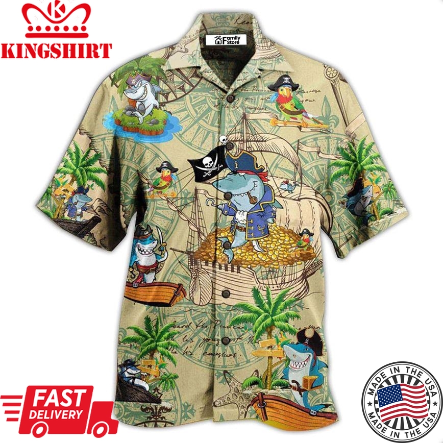 Shark Amazing Pirate Shark Hawaiian Shirt