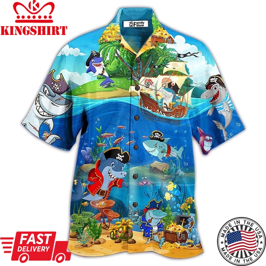 Shark Amazing Pirate Sharks Hawaiian Shirt