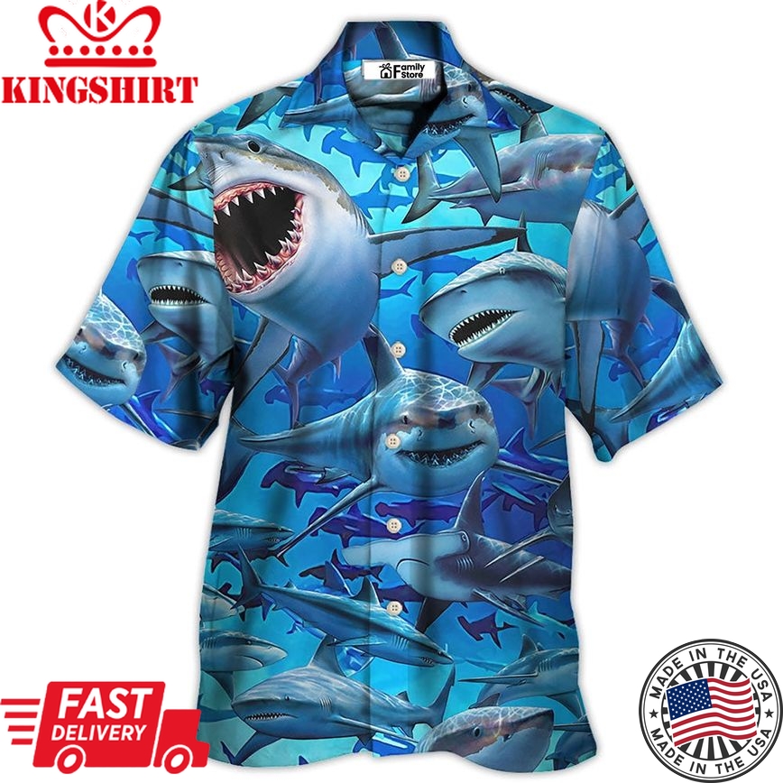 Shark Awesome Love It Love Ocean Shark Hawaiian Shirt